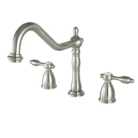Widespread Kitchen Faucet, Brushed Nickel